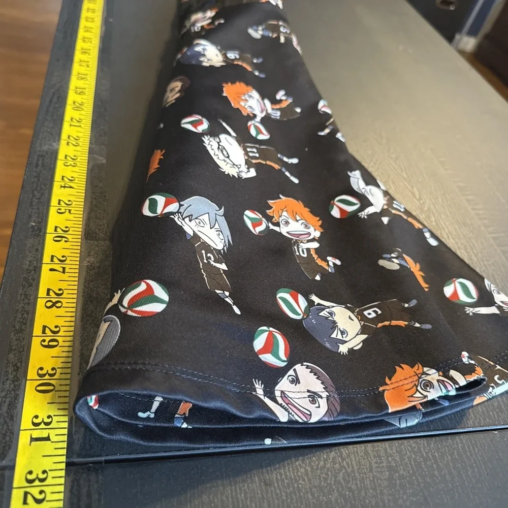 Hot Topic Haikyu Chibi Characters Suspender Skirt Womens L Black Hipster Anime - Picture 11 of 11